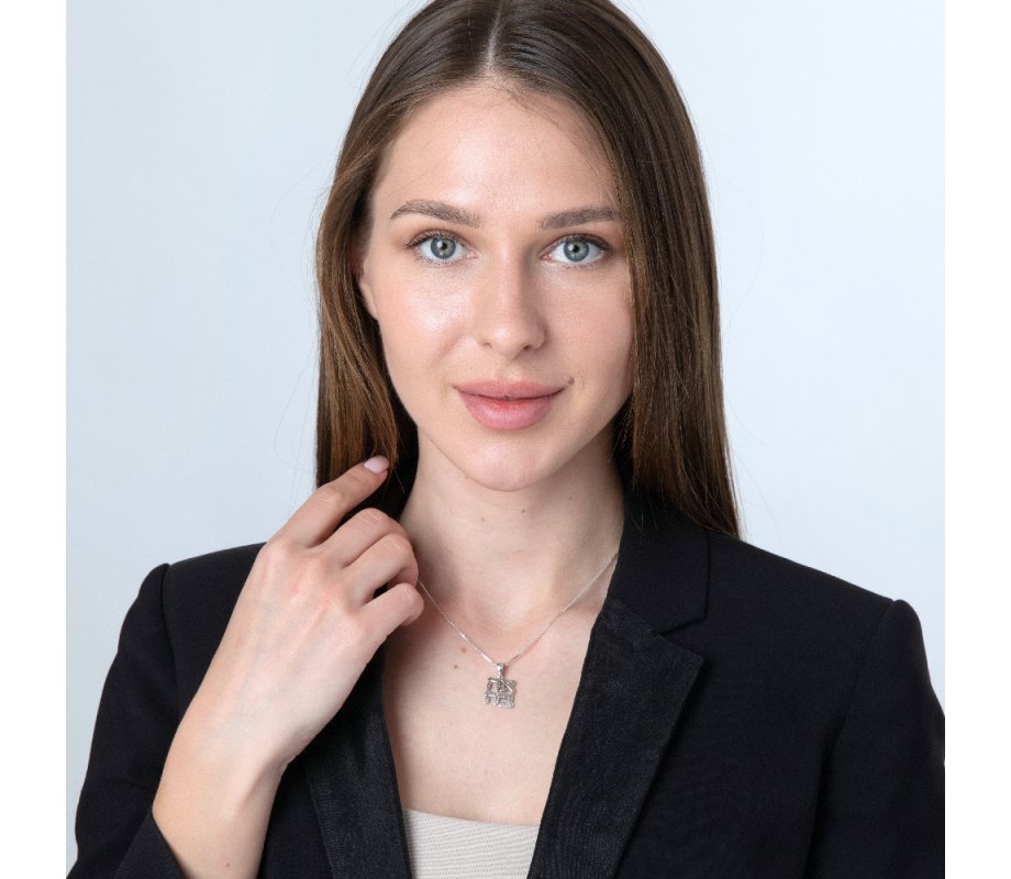 Sterling Silver Pendant Necklace - Ahava, Love in Hebrew