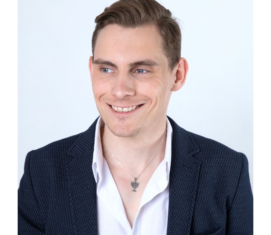 Sterling Silver Pendant Necklace, Seven Branch Menorah – Beaded Artwork Design