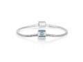 Sterling Silver Square Israel Flag Charm