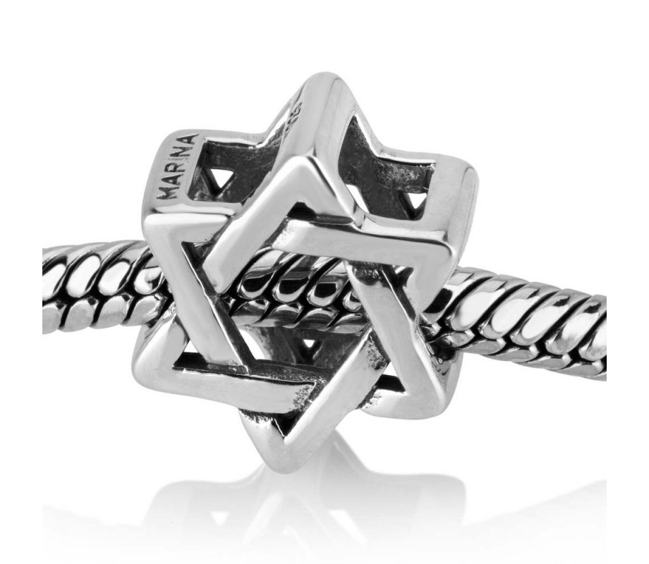 Sterling Silver Star of David Charm for Bracelet or Necklace
