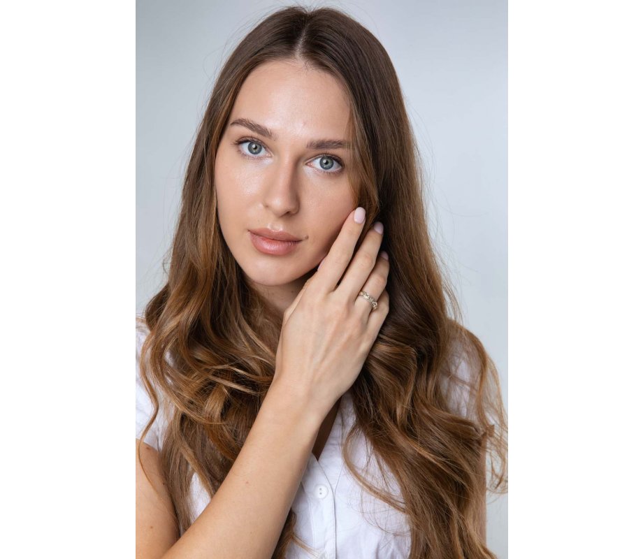 Sterling Silver and Gold Plated Ring, Psalm Protection Words - Hebrew & English