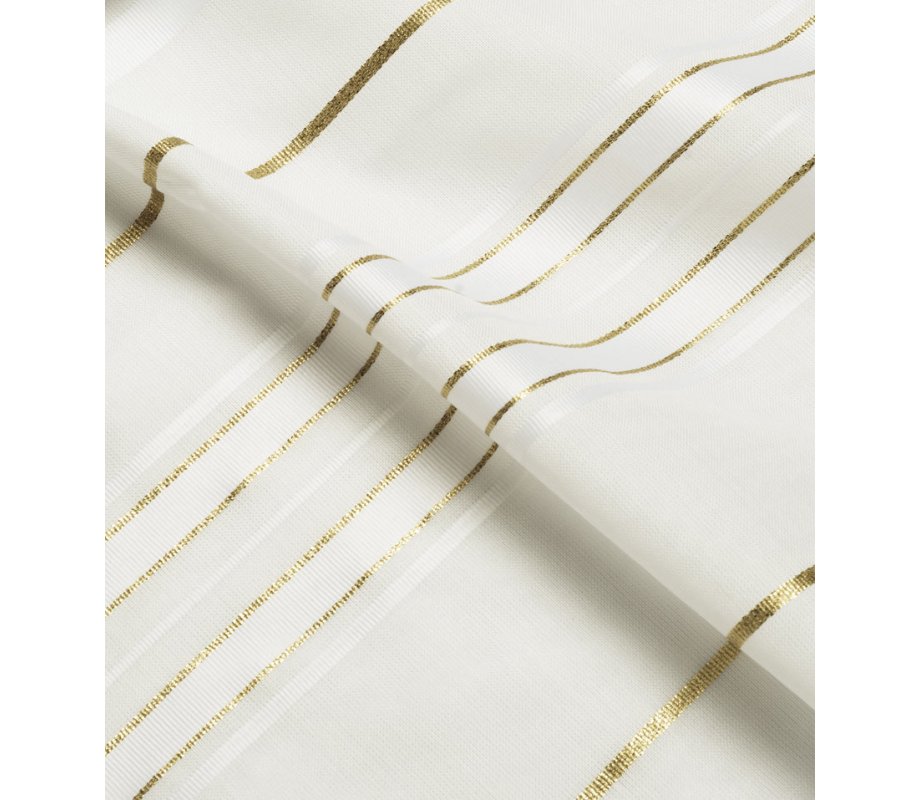 Talitnia Acrylic Tallit Imitation Wool Prayer Shawl - White & Gold Stripes