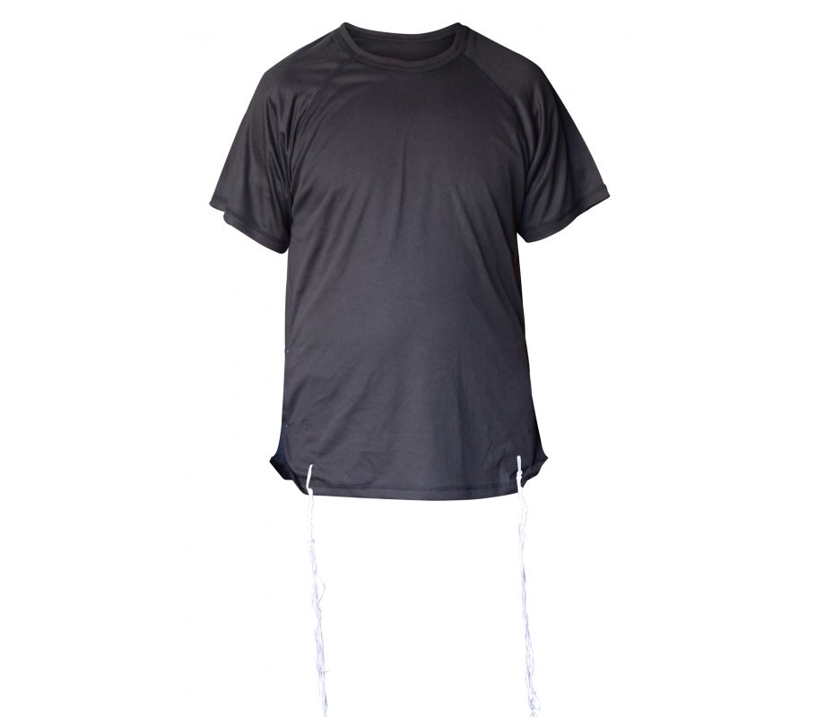 Talitnia Dry-Fit Tzitzit T-shirt With Kosher Tzitzis - Black