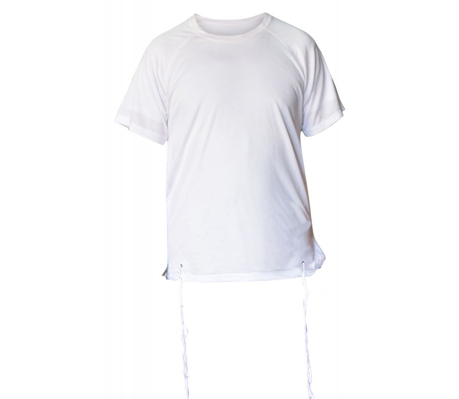 Talitnia Dry-Fit Tzitzit T-shirt With Kosher Tzitzis - White