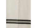 Talitnia White Wool Tallit Katan Without Center Fringes - Black Lines