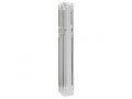 Transparant Plastic Waterproof Mezuzah Case with Words of Shema Prayer - Silver Shin