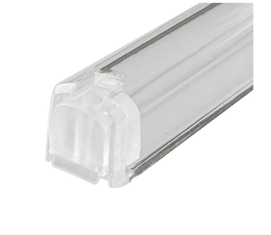 Transparant Plastic Waterproof Mezuzah Case with Words of Shema Prayer - Silver Shin