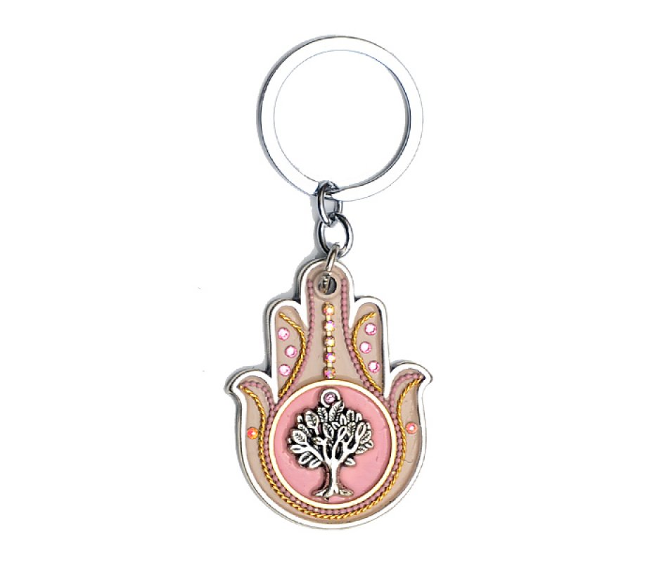 Tree of Life Hamsa Key Ring by Ester Shahaf