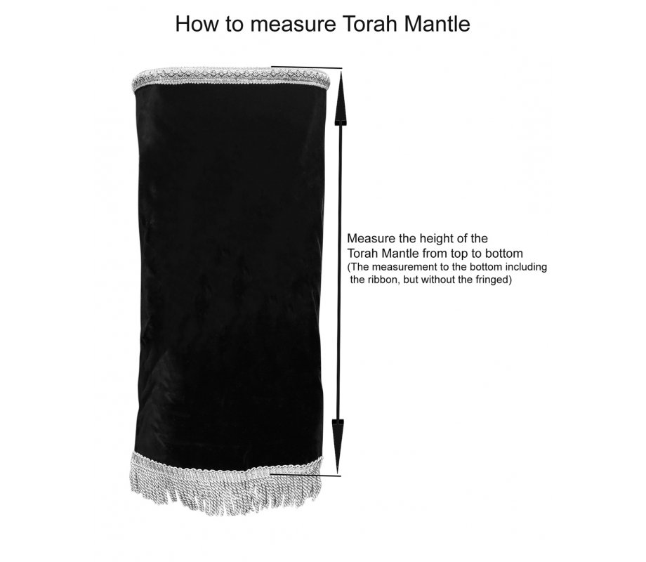 Velvet Torah Mantle Cover for Torah Scroll - Temple Menorah
