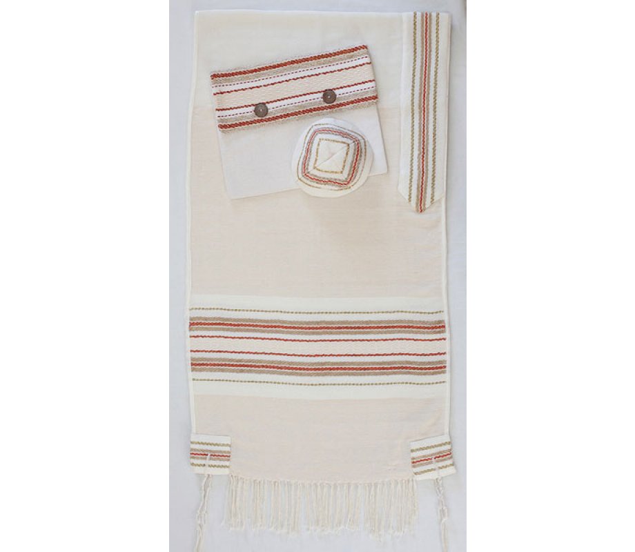 Weaving Creation Hand Woven Tallit Daat - Knowledge