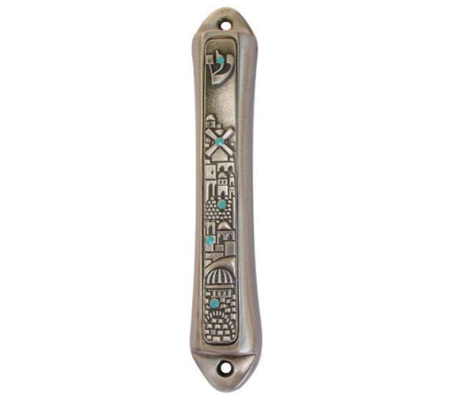Windmill Jerusalem design Mezuzah by Yealat Chen 1 in stock