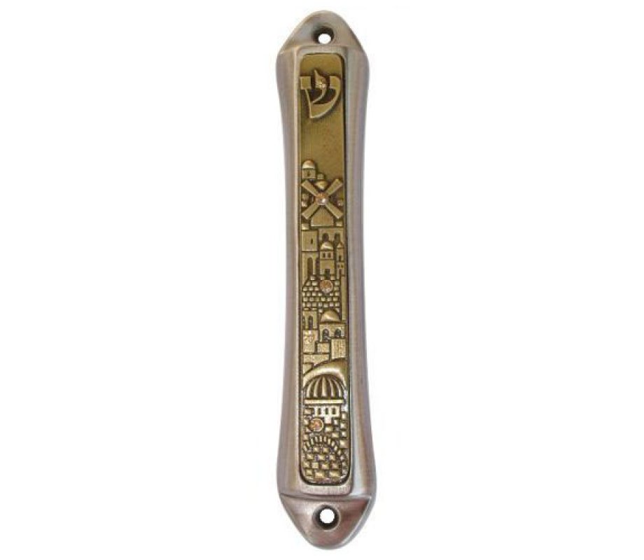 Windmill Jerusalem design Mezuzah by Yealat Chen 1 in stock
