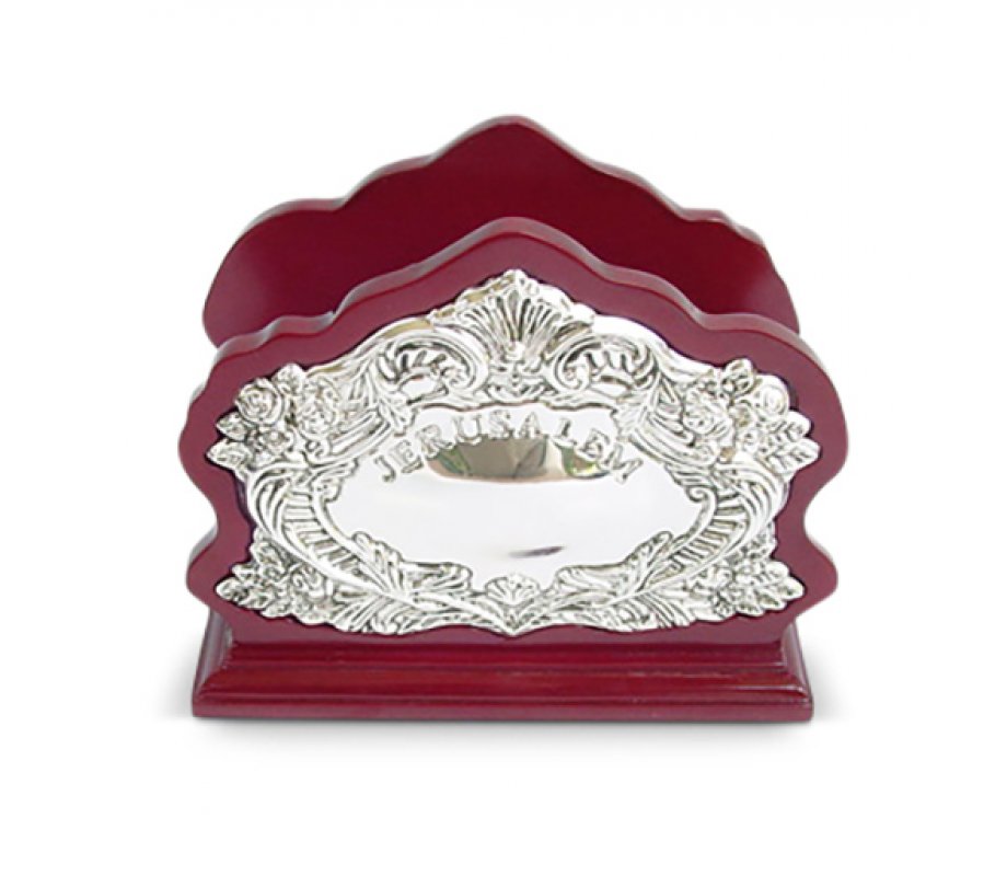 Wood and Silver Plate Birkon Holder