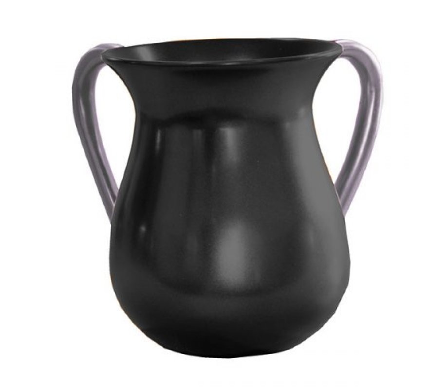 Yair Emanuel Anodized Aluminum Classic Netilat Yadayim Wash Cup - Black