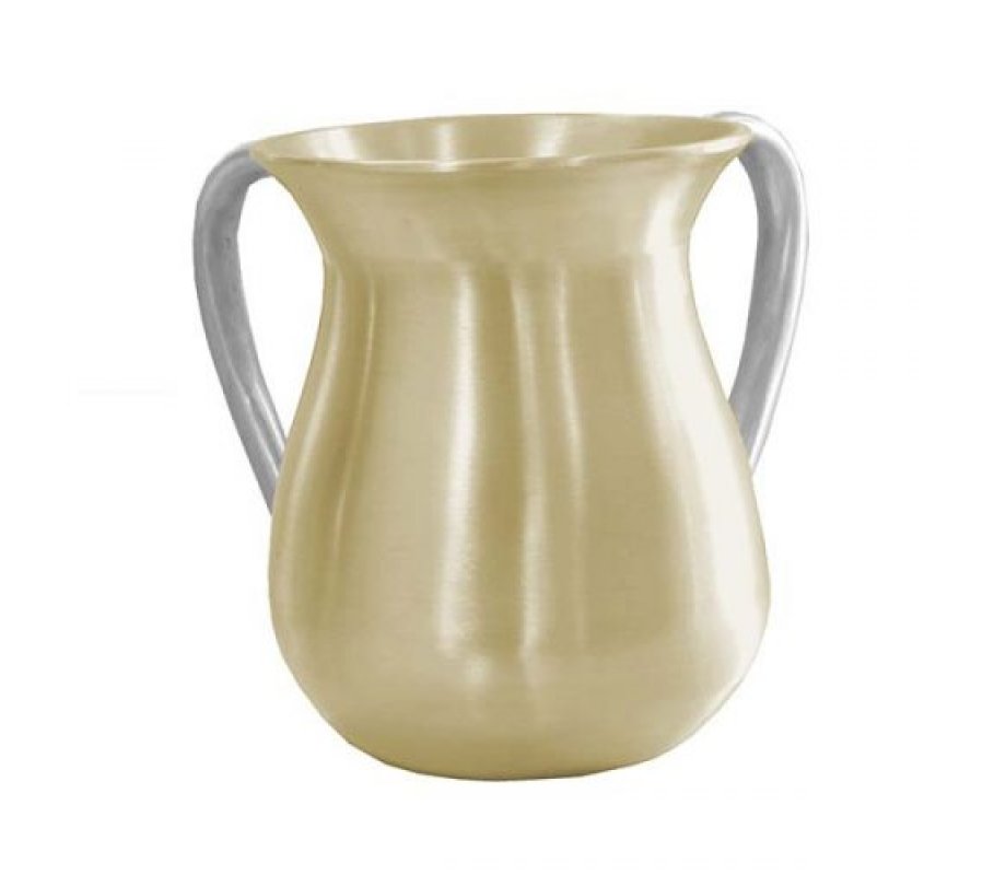Yair Emanuel Anodized Aluminum Classic Netilat Yadayim Wash Cup - Pearl