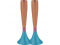 Yair Emanuel Anodized Aluminum Slender Candlesticks - Two-Tone