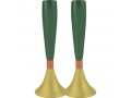 Yair Emanuel Anodized Aluminum Slender Candlesticks - Two-Tone