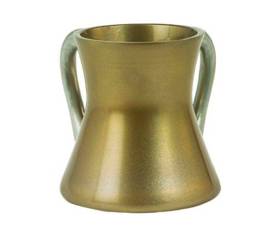 Yair Emanuel Gleaming Aluminum Small Hourglass Wash Cup - Gold