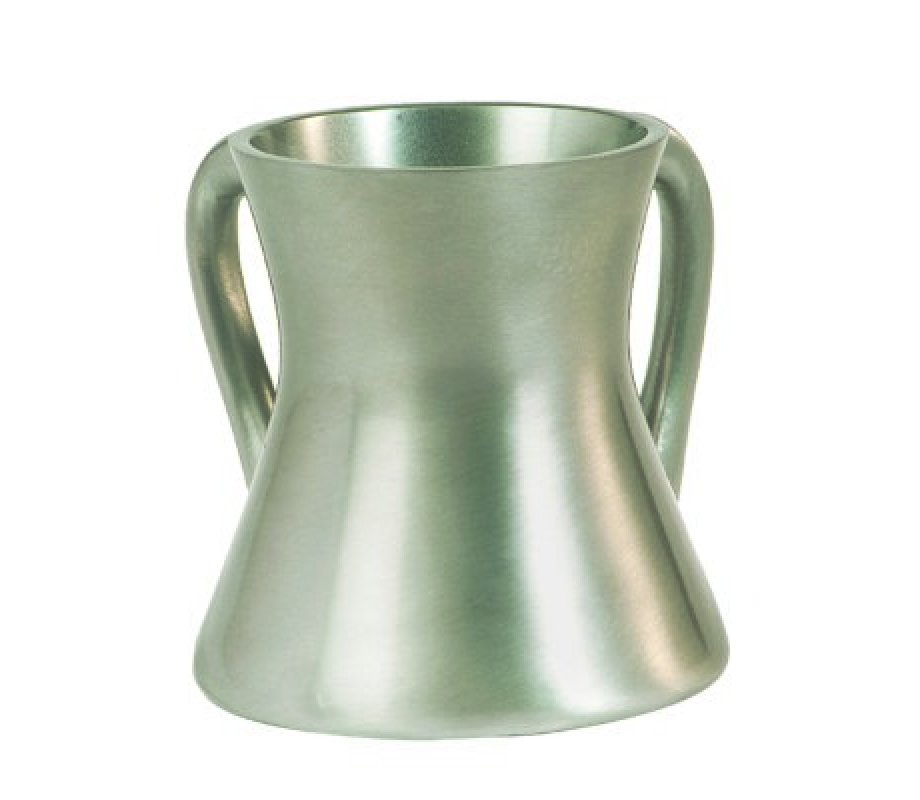 Yair Emanuel Gleaming Aluminum Small Hourglass Wash Cup - Silver