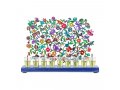 Yair Emanuel Hand Painted Chanukah Menorah, Butterflies and Flowers