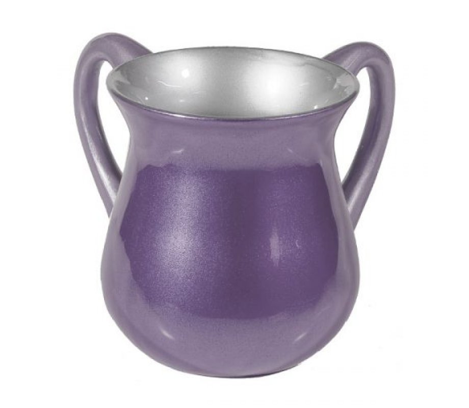 Yair Emanuel Small Aluminum Classic Netilat Yadayim Wash Cup - Purple