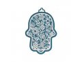 Yair Emanuel Small Wall Hamsa with Delicate Floral Overlay - Choice of Colors