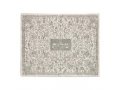 Yair Emanuel Tallit and Tefillin Bag Full Embroidery, Flowers - Silver
