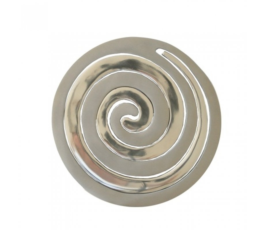 Yair Emanuel Two-in-One Silver Aluminum Trivet - Swirls